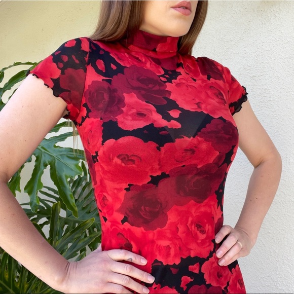 90’s American vintage sheer mesh maxi dress - Picture 5 of 14